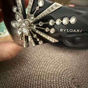 Bulgari Black Sunglasses with Crystal Starburst Accent